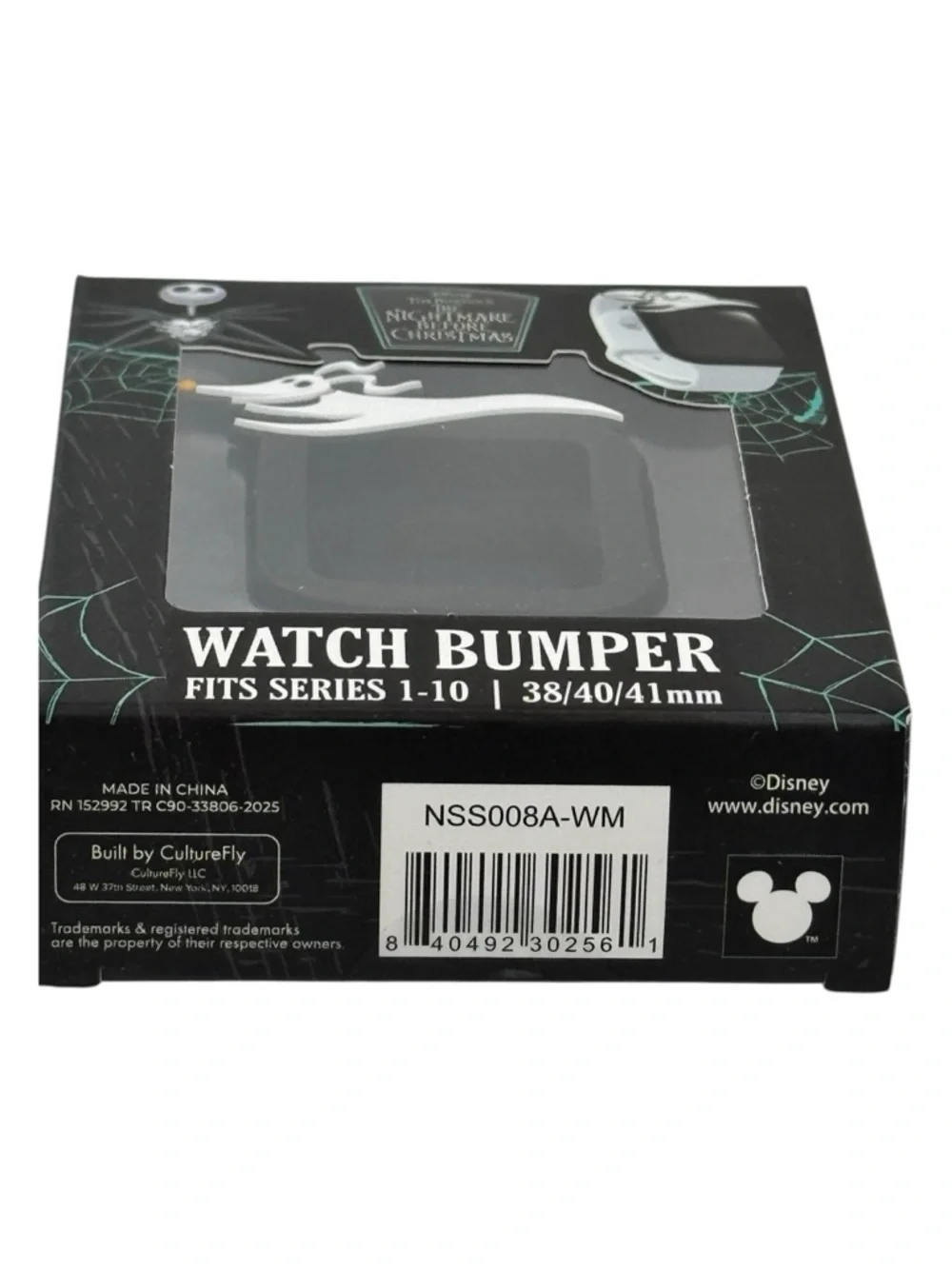 Disney Nightmare Before Christmas Jack Skellington Watch Black White Bumper NWT